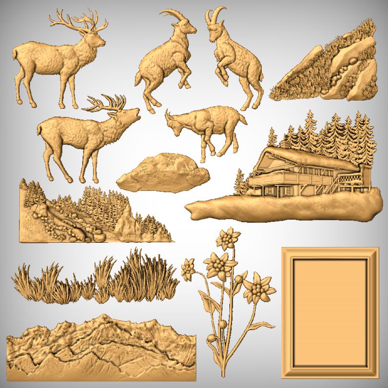 Alpine Scenes CNC models