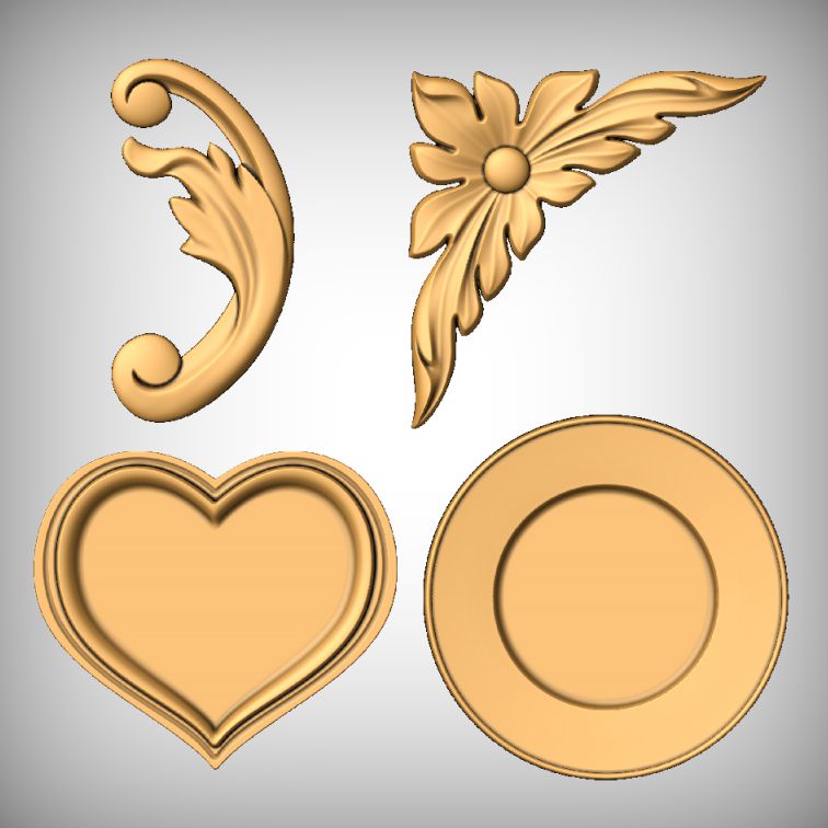 Romantic love plaque CNC models