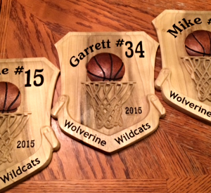 Basketball number hoops plaques