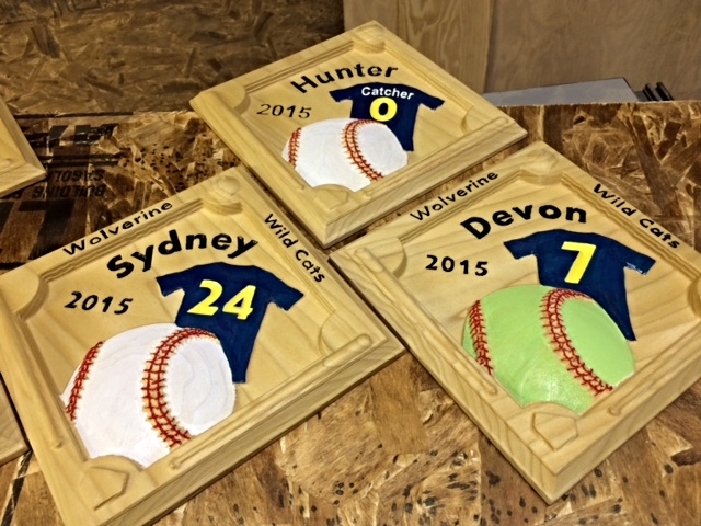 Baseball number plaques